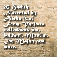 hadith narrated by Aisha
