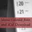 islamic calendar dates and ical download featured image